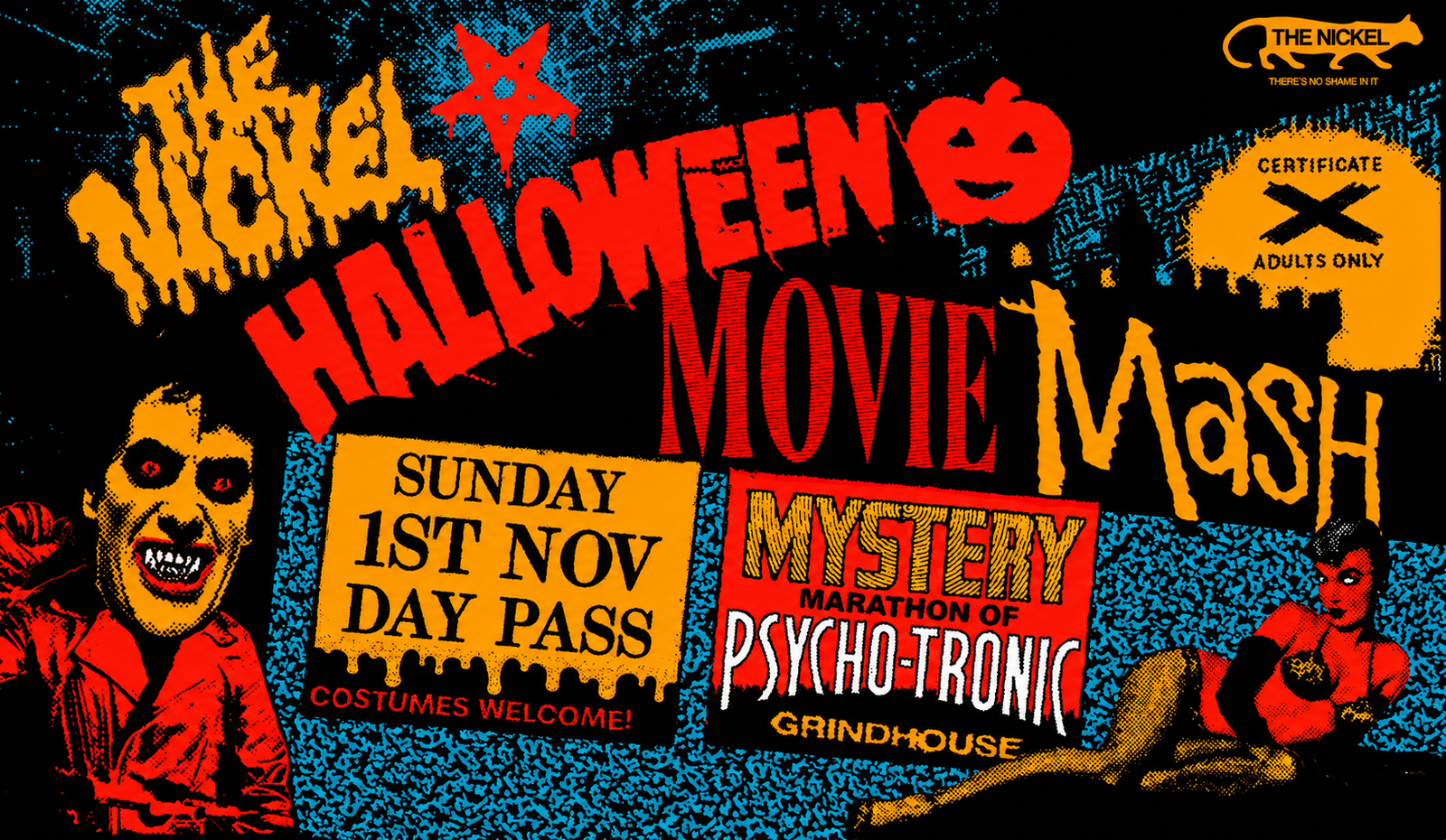 Poster for THE NICKEL’S PSYCHOTRONIC HALLOWEEN MYSTERY MOVIE MASH - DAY TWO 1/11